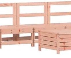 vidaXL - 10 Piece Garden Sofa Set/Outdoor Corner Lounge - Solid Douglas Fir/Slatted Modular Furniture - Brown/Garden, Patio, Terrace