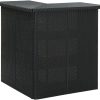 vidaXL Black Woven Resin Bar Table 100 x 50 x 105 cm