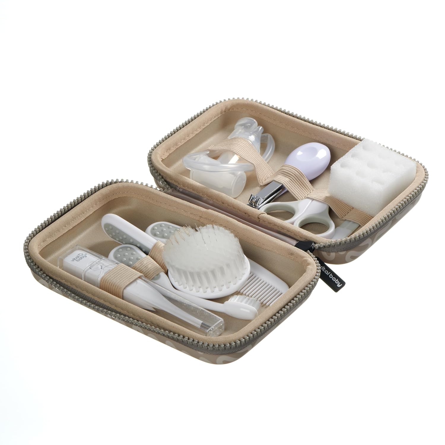Vital Baby Protect Baby Care Kit, 10pcs Baby Healthcare Essentials with Wipe Clean Travel Case, Hair Care, Thermometer, Nail Care & Nasal Aspirator, EarthSmart Biodegradable,...