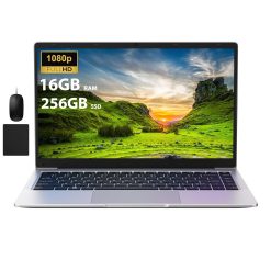 WITECOR 14 Inch Laptops, Intel Celeron N4120 Quad Core, 16GB RAM 256GB SSD, 1920x1080 FHD IPS, Dual Speakers, 5G WiFi, USB 3.0, W 11pro Portable Laptop Computer for...