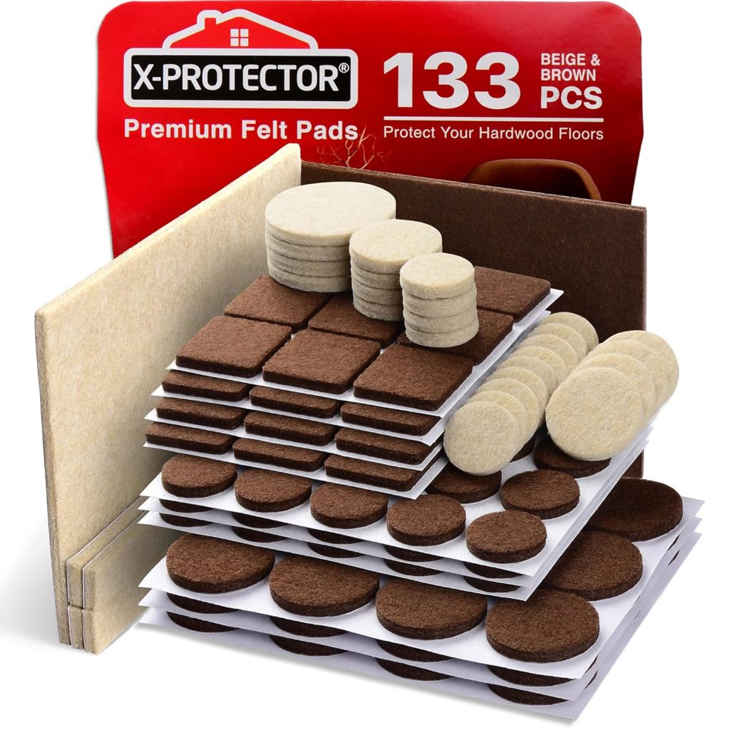 Two Color Pad X-PROTECTOR Premium Two Colors Pack Furniture Pads 133 Piece! Felt Pads ...