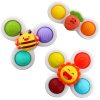 Yumuwind Suction Cup Spinner Toys, Spinners for Babies with Silicone Bubbles Kids for Bath and Window, Baby Sensory Spinner Toy Release Anxiety Travel Toys, Baby Bath Toys for...