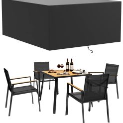 Zenmos Garden Furniture Covers Outdoor Waterproof, 90x90x90cm, 420D Heavy Duty Oxford Fabric, for Patio Table, Chair, Garden