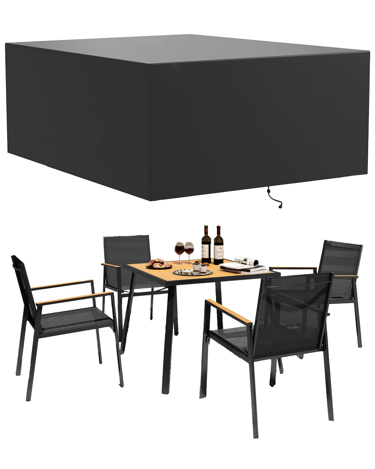 Zenmos Garden Furniture Covers Outdoor Waterproof, 90x90x90cm, 420D Heavy Duty Oxford Fabric, for Patio Table, Chair, Garden