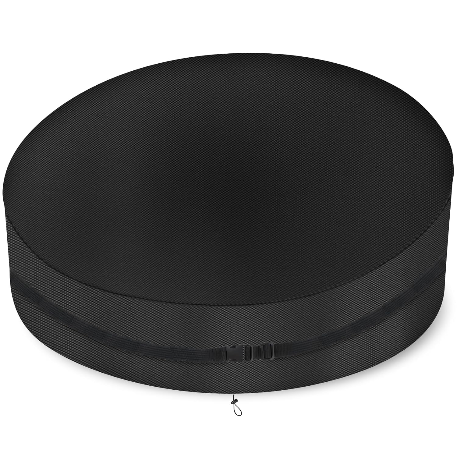 ZOALXZNT 420D Oxford Cloth Round Garden Bed Cover, Black, Water-resistant, Snap Closure