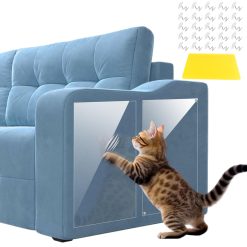 12 Pcs Protector, Transparent Anti Scratch Cat Tape, Anti Cat Scratch Furniture Protector, Door Protector Dog Scratch