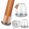 18pcs Chair Leg Floor Protectors, Extra Small Floor Protectors for Furniture Legs, Stool Leg Covers with Felt Pads, Furniture Feet Caps for Protecting Floors from Scratches and...