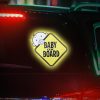 2 Pack Baby on Board Sticker Baby on Board Signs for car, High Intensity Reflective Waterproof Vinyl Baby in Car Safety Signs for Rear, Side Windows, Bumpers