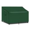2 Seater Garden Bench Cover Waterproof with Air Vent for Outdoor Garden Bench Tear Resistant 600D Oxford Fabric 134x66x63/89cm Green