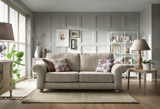 3 Seater Sofa – Elegant Ingrid 3 Seater Sofas for Living Room with Soft ...