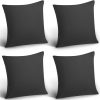 4 Pack Decorative Outdoor Waterproof Throw Pillow Covers, Square Patio Balcony Garden Waterproof Cushion Case, PU Coating Pillow Shell for Couch, Bed, Patio, Sofa, Tent,18 x 18...