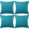 4 Pack Decorative Outdoor Waterproof Throw Pillow Covers, Square Patio Balcony Garden Waterproof Cushion Case, PU Coating Pillow Shell for Couch, Bed, Patio, Sofa, Tent,18 x 18...