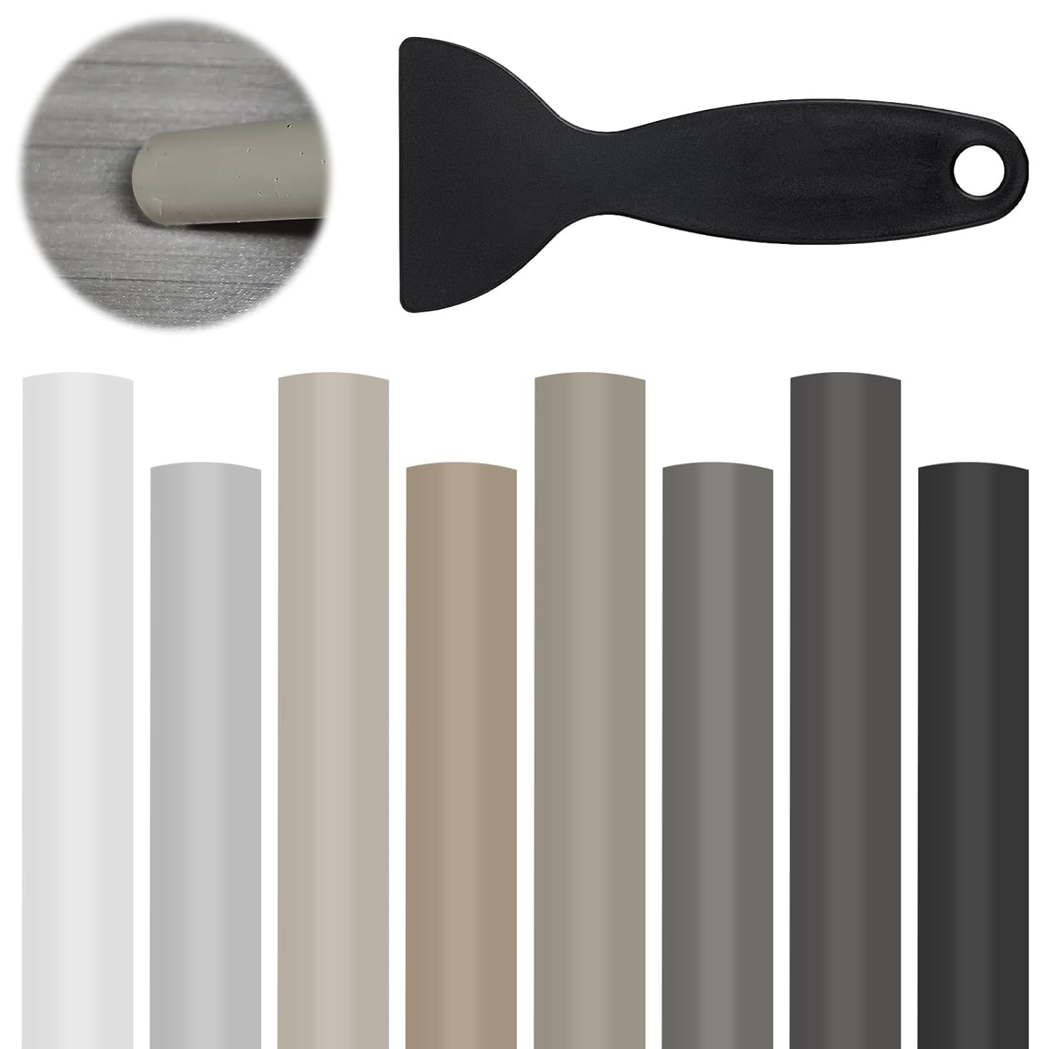 8Pcs Wax Filler Sticks with Scraper, Wood Filler Sticks Furniture Scratch Repair Crayons Multi-Surface Wax Repair Sticks Laminate Floor Repair Kit for Floor Table Door Guitar...