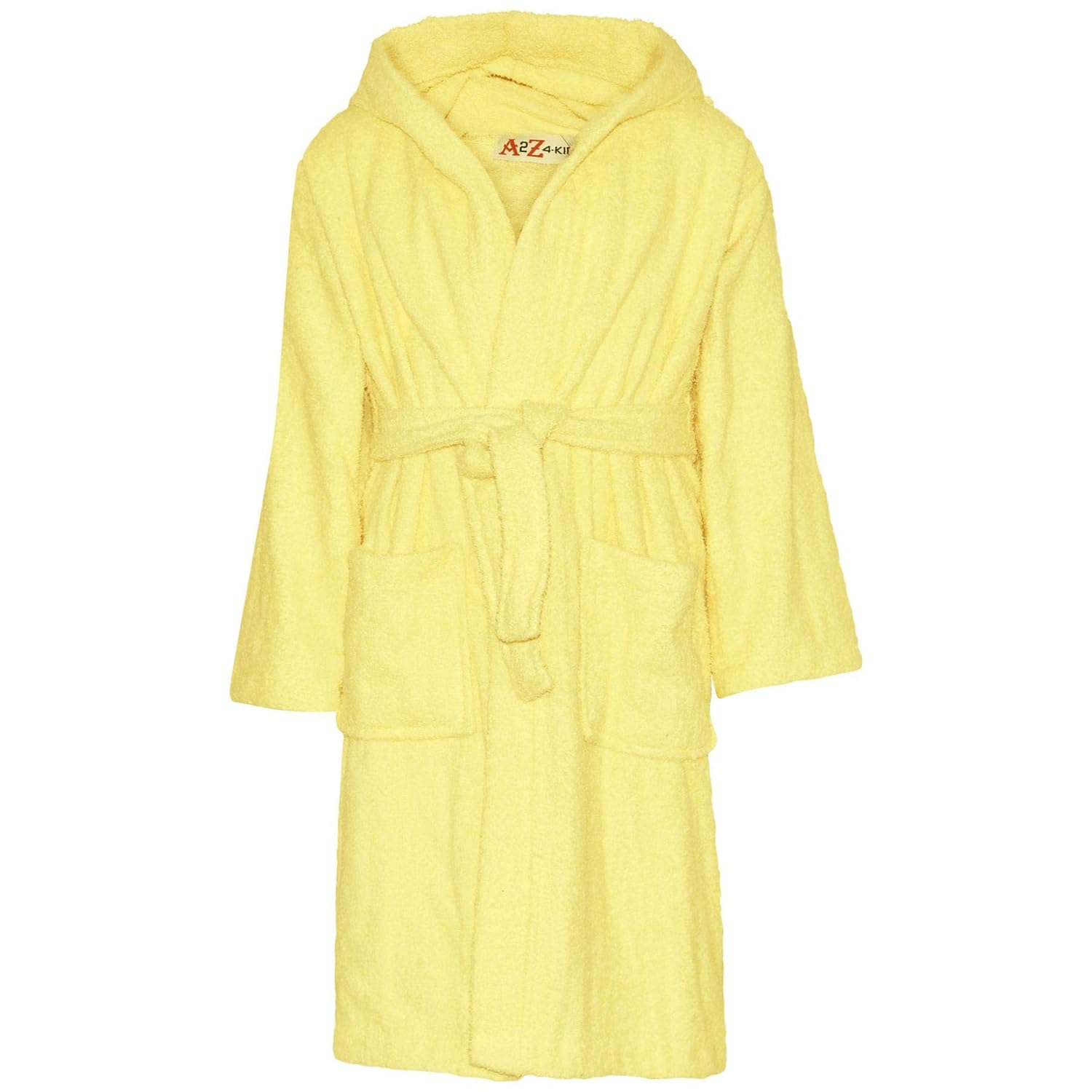 A2Z 4 Kids Terry Towel Beach Bathing Swimming Surfing Baby Pink Bathrobe 100% Cotton Robe Towelling Dressing Gown Soft Hooded Towelling Robe Girls Age 2-13 Years