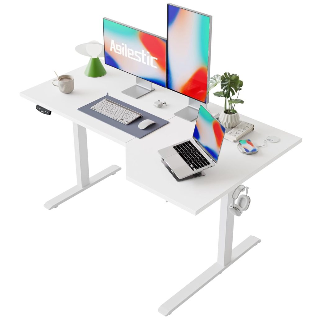 Agilestic L-Shaped Electric Standing Desk, 140cm Height Adjustable Sit ...
