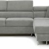 Ashbourne Sofa Bed with Storage | Corner Sofa | Double Sofa Bed | Grey or Grey & Black Fabric | Warranty Included (Right Hand Facing, Grey)