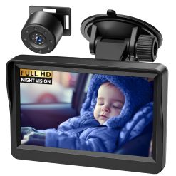 Baby Car Camera, 4.3" HD IR Night Vision Baby Car Mirror with 178° Wide View, IPS Display Rear-Facing Monitor for Infants, Kids, Toddlers & New Parents