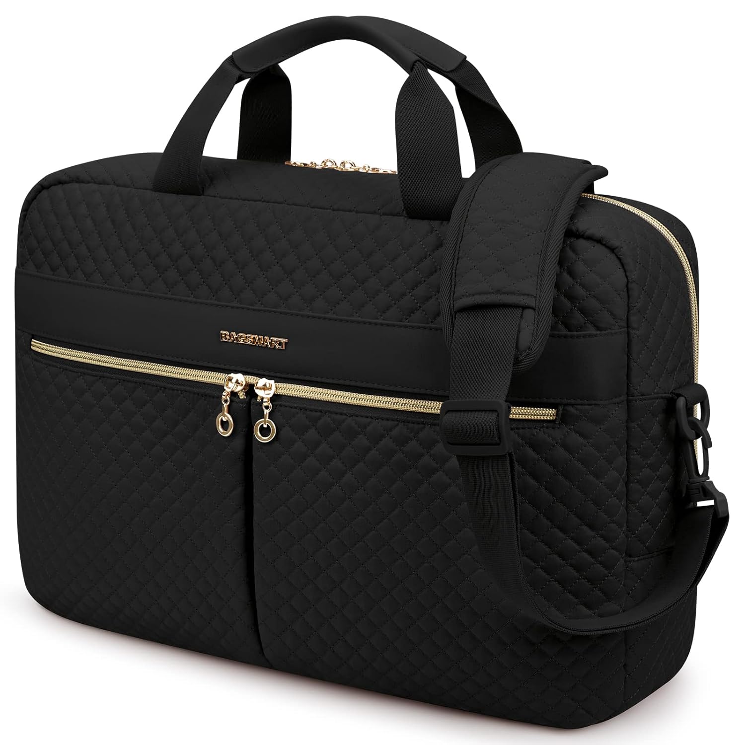 bagsmart Laptop Bag, 17.3 Inch Briefcase for Women Large Laptop Case Computer Bag Office Travel Business (17.3 inch-Black)