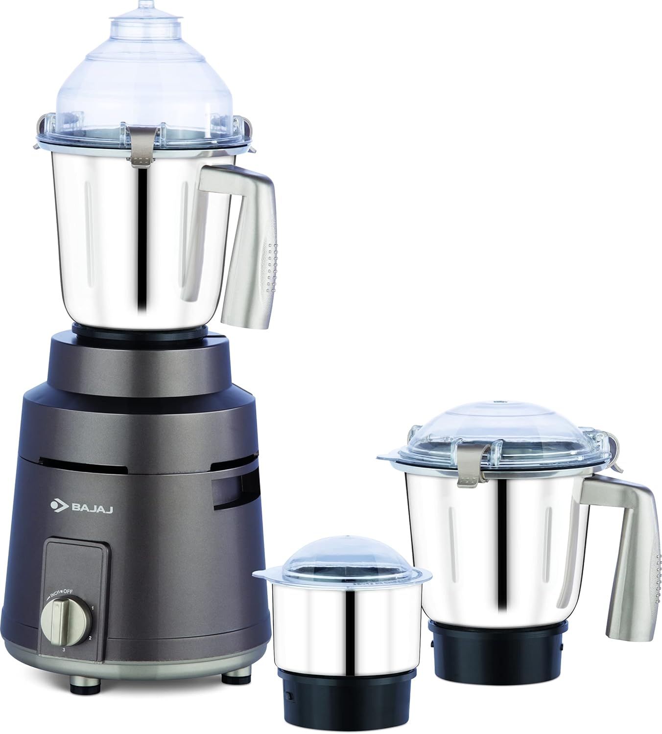 Bajaj Herculo Indian Mixer Grinder 1000W Brown|100% Copper Motor |3 Stainless Steel Jars| Multifunctional Blades|Extra International Adaptor|1-Month Warranty|2 Year Motor Warranty