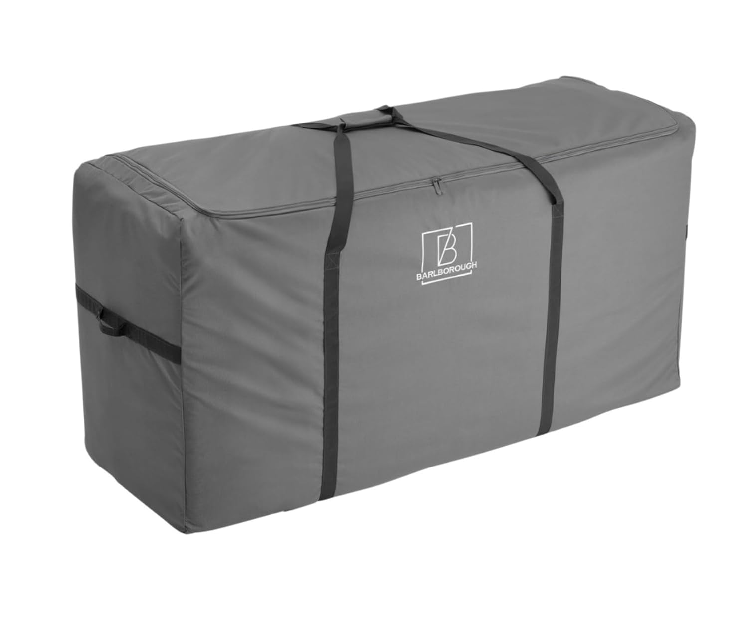 Barlborough Garden Cushion Protective Storage Bag Cover | Medium 120 x 50 x 68cm | Waterproof Resistant for Outdoor Furniture Sofa Cushions Grey