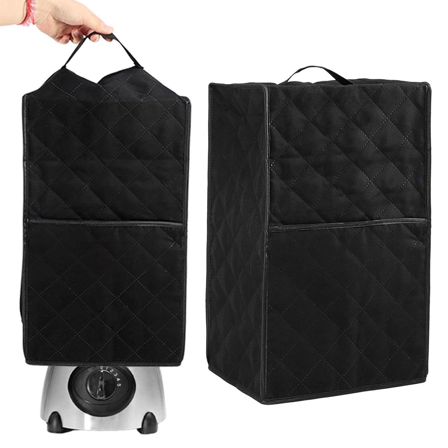 Blender Dust Cover, Kitchen Blender Cover with Accessory Pocket and Handle, Stand Mixer or Coffee Maker Appliance Cover For Kitchen, Anti Fingerprint Dust Proof Stain...