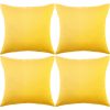 Boao 4 Pack Decorative Outdoor Waterproof Throw Pillow Covers, Square Patio Balcony Garden Waterproof Cushion Case, PU Coating Pillow Shell for Couch,Bed, Patio, Sofa,Tent,18 x...