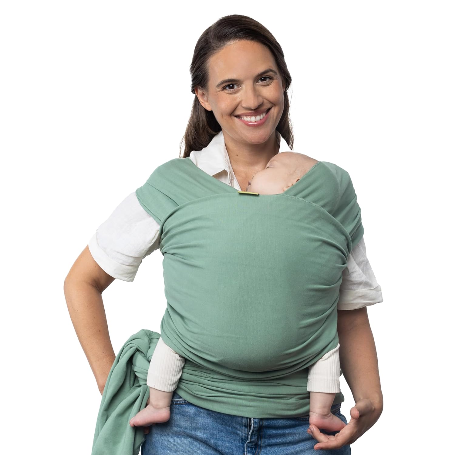 Boba Baby Sling Wrap Newborn - Original Baby Sling Carrier for Newborns and Infants up to 35lbs - Hands-Free Baby Wrap Carrier - Stretchy Baby Wrap Sling & Newborn Sling (Sage...