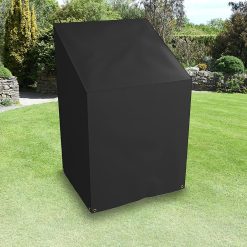Bosmere Protector 6000 | Stacking Chairs Garden Outdoor Cover | L 61cm D 68cm H 107cm | 100% Waterproof, UV Protected, Heavy Duty 600D | 6 Year Guarantee | D570,Black