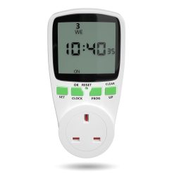 BrightArk Digital Timer Switches - 20 ON/OFF Weekly 24 Hour Timers for Home Appliances (1 Pack, UK socket)