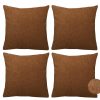 Brown Waterproof pillows Decorative pillowcase Cushion Cover Square 45x45 cm , for Tent Park Garden Throw Pillow Case Outside Bench Furniture Patio Couch Balcony Sofa Living...