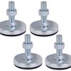 Bulldog Castors Adjustable Levelling Feet - Set of 4 - M12 Thread with 55mm Foot Diameter - Ideal for Furniture, Appliances and Equipment (Heavy Duty - Upto 750Kg per Foot)