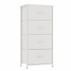 CAIYUN Chest of Drawers Bedroom, 4 Drawers Tall Dresser, Dresser for Bedroom Entryway Hallway Wardrobe, Closet Storage Drawer, White