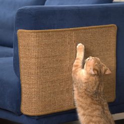 Cat Scratcher Pad,Natural Sisal Cat Scratching Mat with Hook&Loop Tapes,Horizontal Floor Kitty Scratch Mats for Indoor Kittens,Vertical Furniture Protector for Wall Sofas...