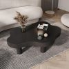 Cloud Shaped Thicken End Table, Modern Round Corner Coffee Table with 3 Legs for Living Room Furniture