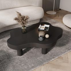 Cloud Shaped Thicken End Table, Modern Round Corner Coffee Table with 3 Legs for Living Room Furniture