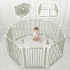 Comfy Cubs Baby Playpen & Gate - 144 x 144 x 63 cm, Extends Up to 579 cm - Pine Wooden Play Pen with Child-Proof Lock - Safe & Portable Easy Assembly Playpen for Baby & Toddlers...