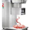 Commercial Meat Slicer, 750W Mobile Electric Food Grinder with 3.5mm Blade, Stainless Steel Deli Food & Fresh Meat Cutter, Electric Meat Cutting Machine, for Restaurants,...