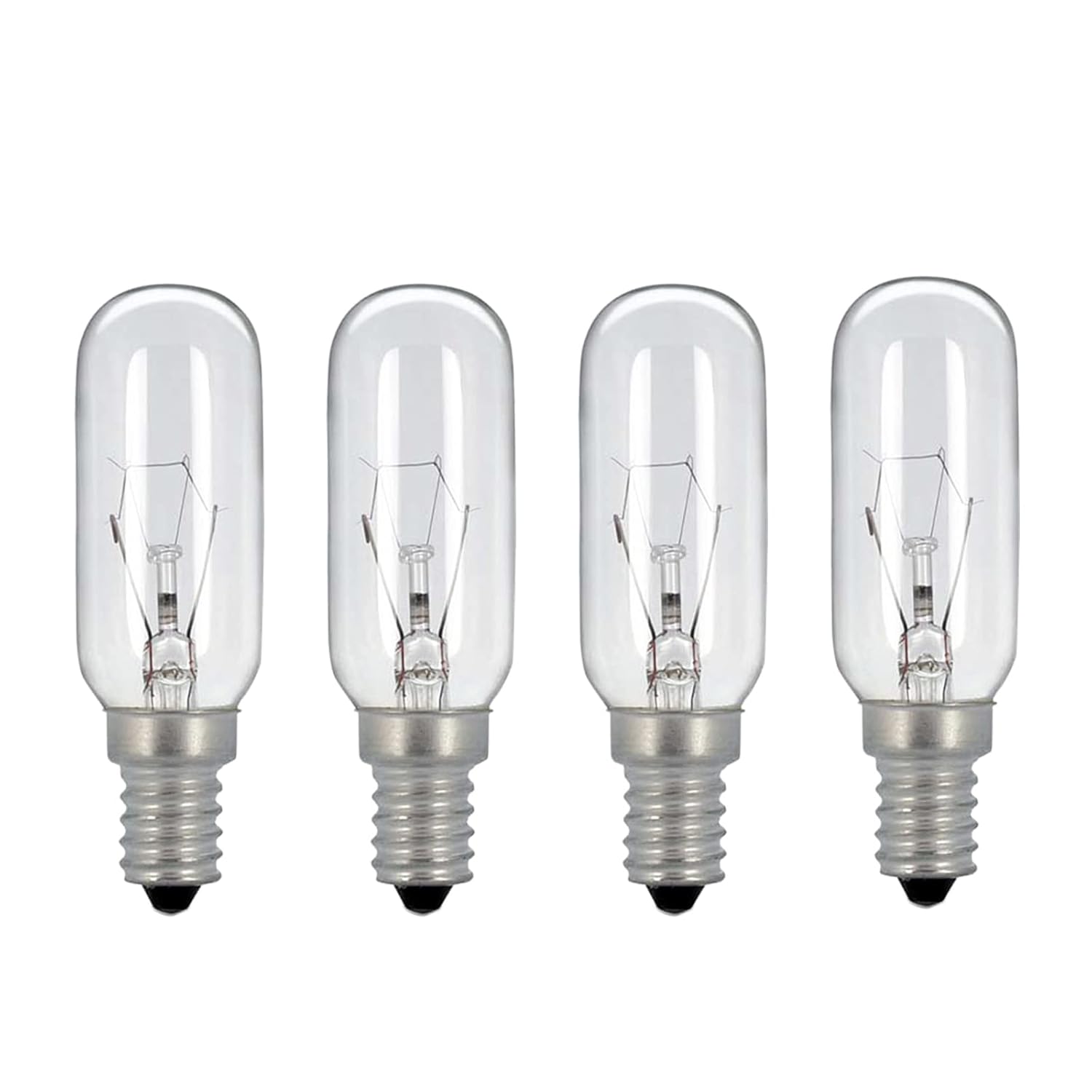Cooker Hood Bulbs 40Watt, Extractor Fan Bulb Dimmable, 4 Pack E14 SES Appliance Lamp Tubular Shape Light, T25 Small Edison Screw Filament Light Bulbs, Softer Warm White 2700K
