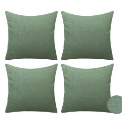 Decorative pillowcase Green throw pillow Cushion Cover Square 45x45 cm , for Tent Park Garden Throw Pillow Case Outside Bench Sofa Furniture Patio Couch Balcony Sofa Living...