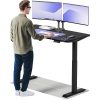 Desktronic Height Adjustable Desk 140 x 70 cm - Fast Dual Motor Sit Stand desk - Very Stable Electric Standing Desk - One-Piece Tabletop Stand Up Desk- Touchscreen controller...