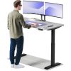 Desktronic Height Adjustable Desk 140 x 70 cm - Fast Dual Motor Sit Stand desk - Very Stable Electric Standing Desk - One-Piece Tabletop Stand Up Desk- Touchscreen controller...