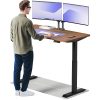 Desktronic Height Adjustable Desk 140 x 70 cm - Fast Dual Motor Sit Stand desk - Very Stable Electric Standing Desk - One-Piece Tabletop Stand Up Desk- Touchscreen controller...