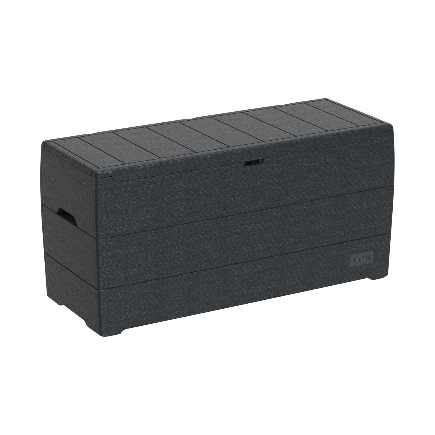 Duramax Cedargrain Durabox 270 Litre/ 71 Gallons plastic storage box, Outdoor Deck Garden Furniture Organizer, Lockable Lid, Plastic Cushion Box with Wheels and Handles, Patio...