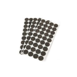 Emuca - Round self adhesive felt pads for furniture, brown colour, Ø20mm (0,7 inch), Set of 150 felt pads