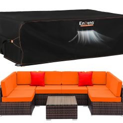 Enzeno Large Garden Furniture Cover，300x300x90cm Outdoor Garden Furniture Set Covers Waterproof，420D Heavy Duty Patio Furniture Covers for Outside，Windproof,&Anti-UV for Chair...