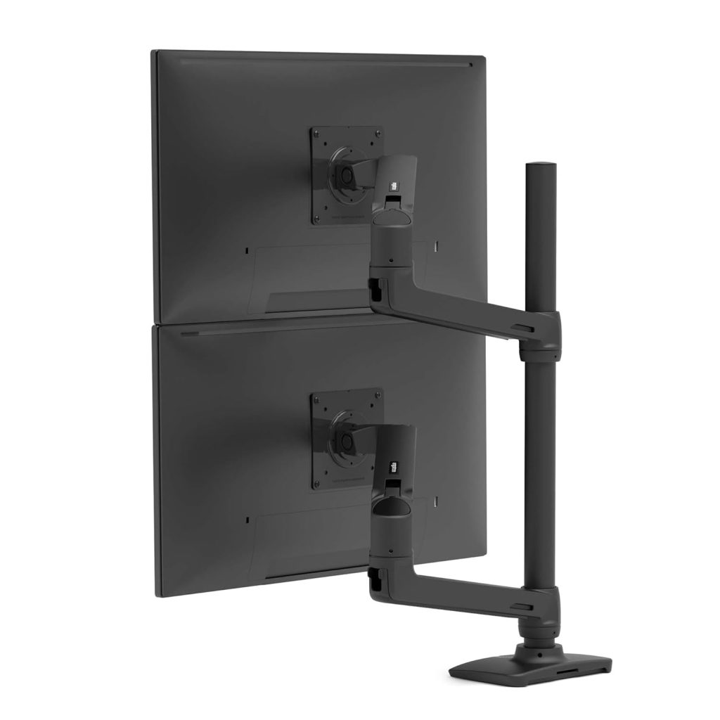 Ergotron LX – Mounting kit (tall pole, dual stacking arm) – for 2 LCD ...