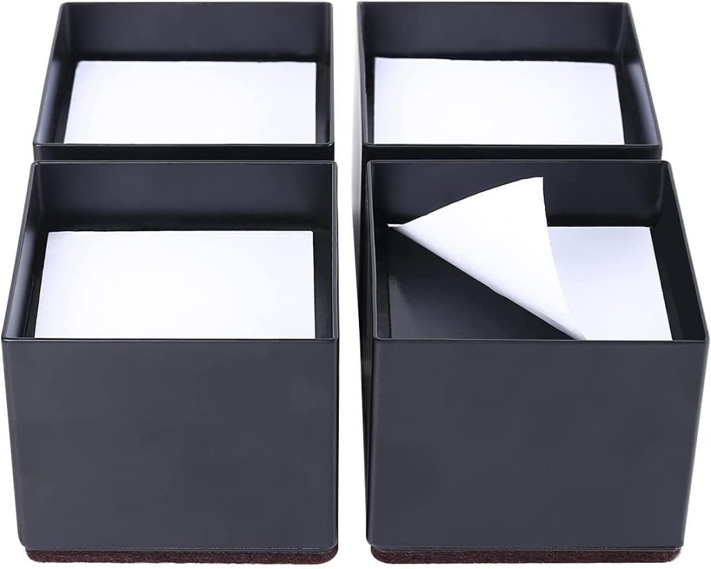 Solid Steel Riser Block Ezprotekt 2 Inch Square Bed Risers Heavy Duty Stackable Furniture ...