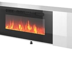 Fireplace TV Cabinet For TV Fireplace Included Living Room Furniture TV Stand White Fireplace TV Stand Fireplace TV Cabinet(White)