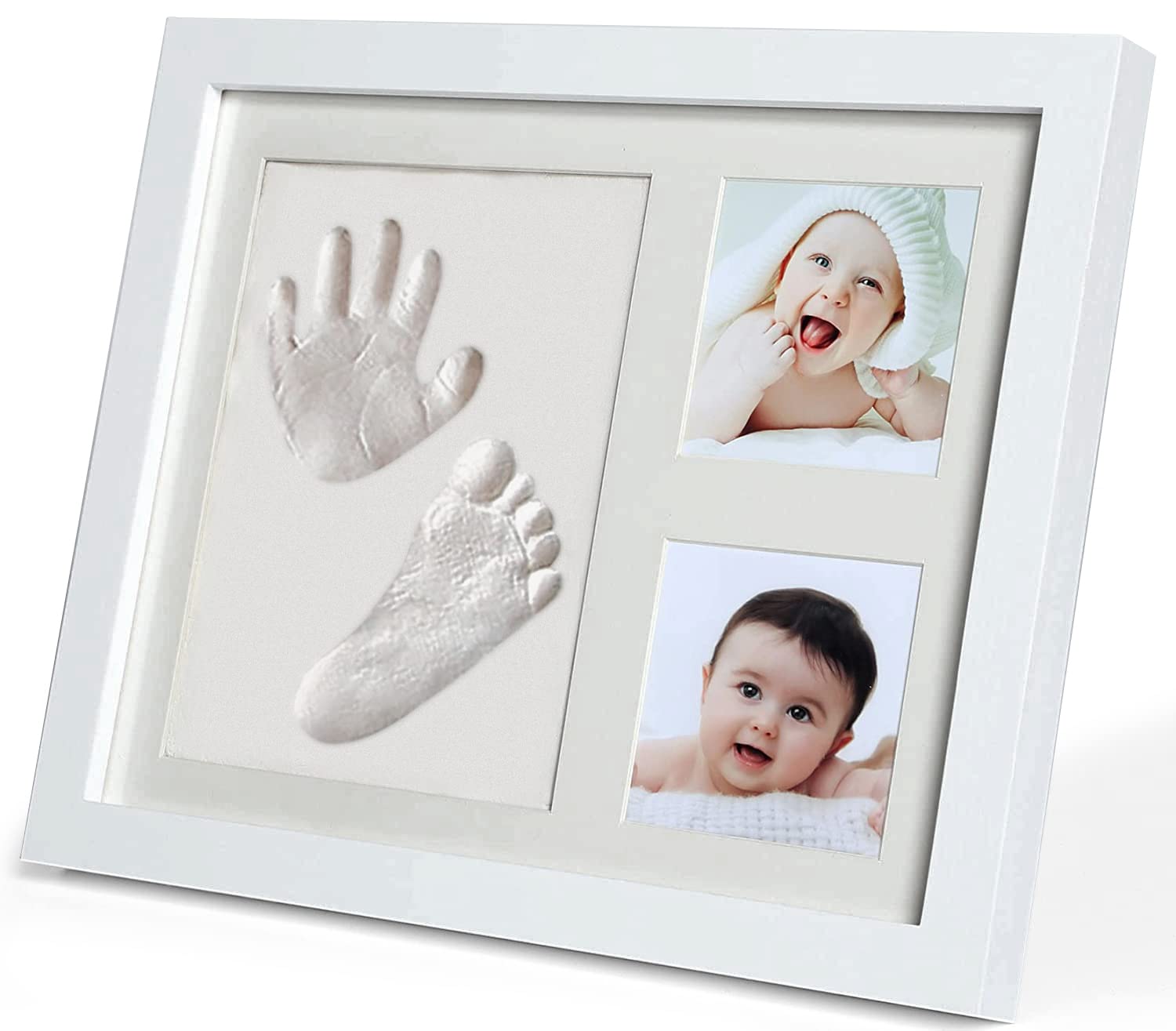 Footprint & Handprint Clay Kit, Baby Photo Frame Kit for Newborn Baby Girls and Boys, Baby Shower Gifts,Baby Registry, New Parents Gift, Perfect Baby Memory and Nursery Room...