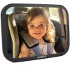 Funbliss Baby Car Mirror for Back Seat Black - Safely Monitor Infant Child in Rear Facing Car Seat,Mirror for Baby in Car Seat,Best Newborn Car Seat Accessories, Shatterproof